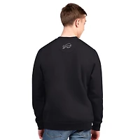 Men's Starter  Black Buffalo Bills Assist Fleece Crewneck Sweatshirt