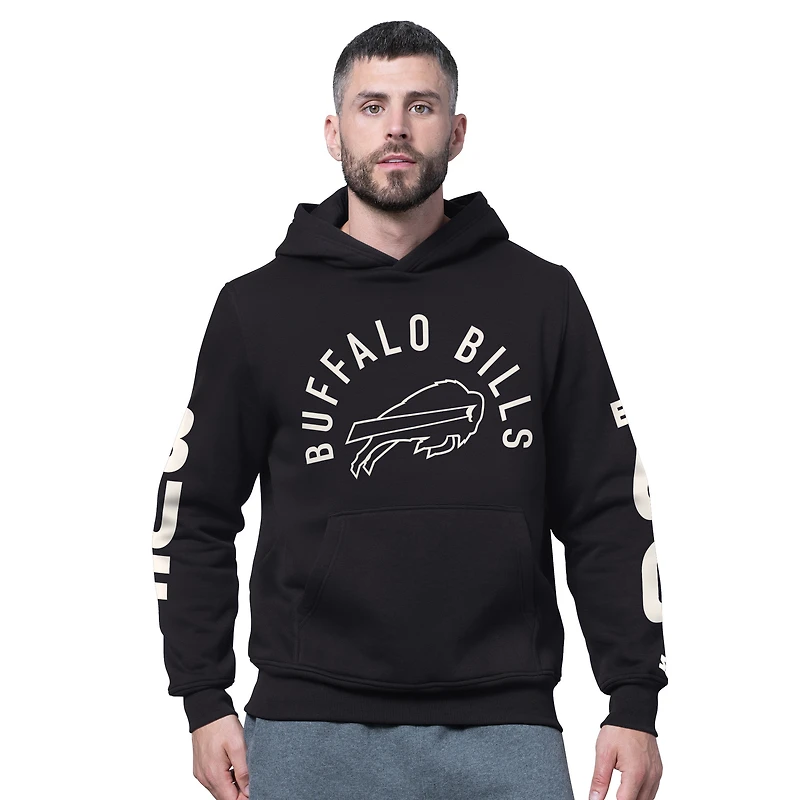 Sweat à capuche en polaire noir pour homme des Buffalo Bills