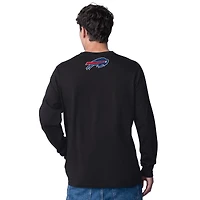 T-shirt à manches longues noir pour homme, joueur de ligne arrière des Buffalo Bills