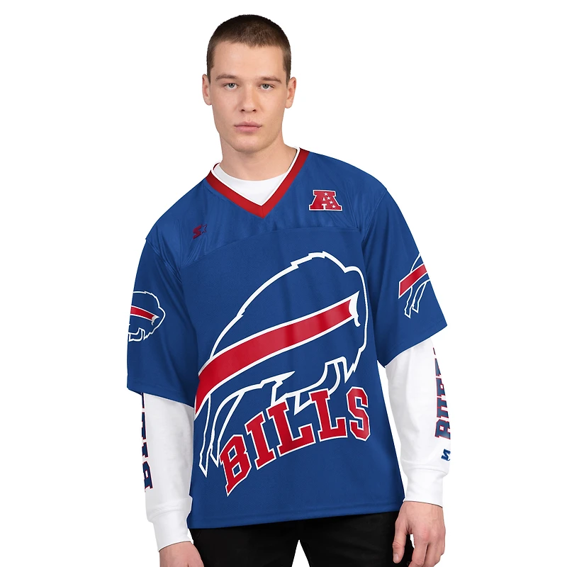 Men's Starter  Royal/White Buffalo Bills Short Sleeve & Long T-Shirt Combo Pack