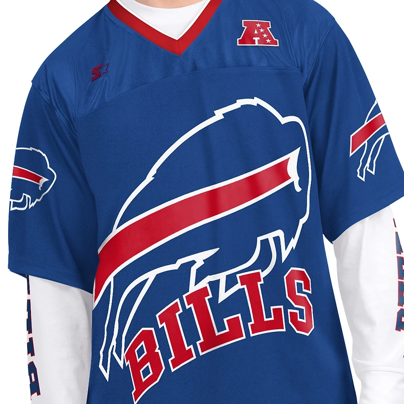 Men's Starter  Royal/White Buffalo Bills Short Sleeve & Long T-Shirt Combo Pack