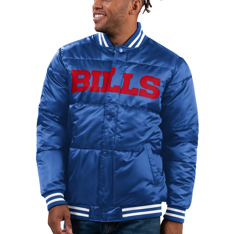 Men's Starter Royal Buffalo Bills Bronx Bubble Puffer Full-Snap Jacket