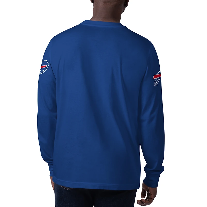 Men's Starter Royal Buffalo Bills Clutch Hit Long Sleeve T-Shirt