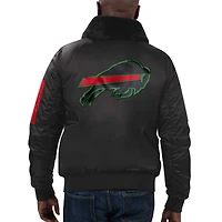 Veste en satin entièrement zippée pour homme Starter x Ty Mopkins Buffalo Bills Black History Month