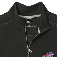 Men's Tommy Bahama  Black Buffalo Bills Sport Tobago Half-Zip Pullover