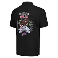 Men's Tommy Bahama Black Buffalo Bills Tidal Kickoff Camp Button-Up Shirt