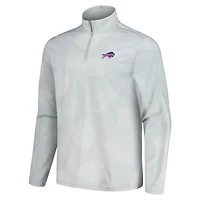 Sweat-shirt à demi-zip Tommy Bahama pour hommes, gris Buffalo Bills Delray Frond IslandZone
