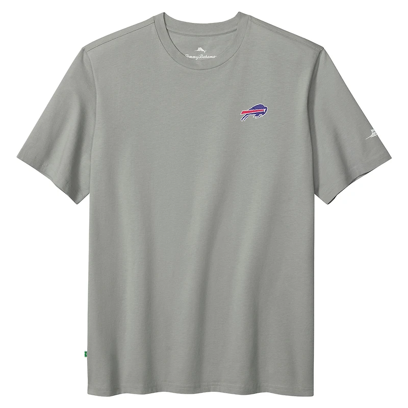 Men's Tommy Bahama  Gray Buffalo Bills Huddle & Hang Tens T-Shirt