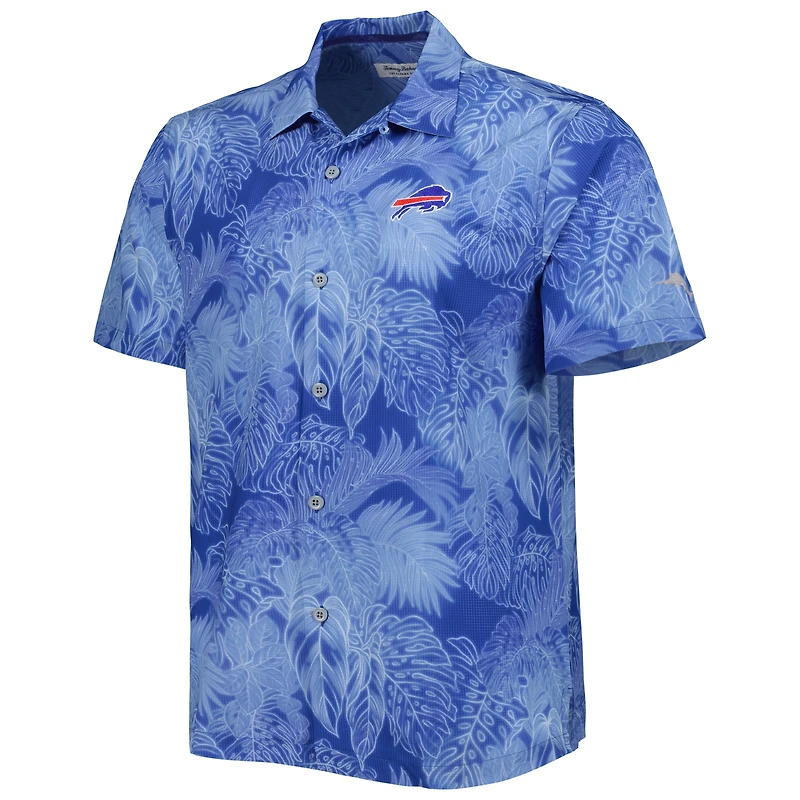 Chemise boutonnée Tommy Bahama Royal Buffalo Bills Coast Luminescent Fronds Camp IslandZone pour homme
