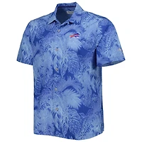 Chemise boutonnée Tommy Bahama Royal Buffalo Bills Coast Luminescent Fronds Camp IslandZone pour homme