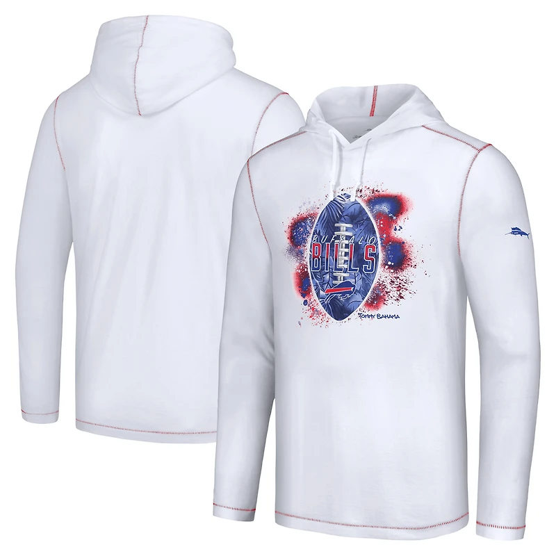 Sweat à capuche blanc Tommy Bahama pour hommes des Dallas Cowboys Graffiti Touchdown