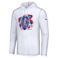 Men's Tommy Bahama White Buffalo Bills Graffiti Touchdown Pullover Hoodie