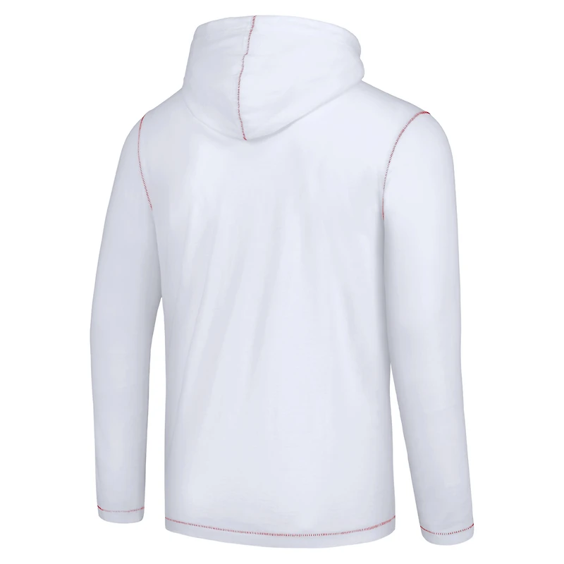 Men's Tommy Bahama White Buffalo Bills Graffiti Touchdown Pullover Hoodie