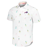 Men's Tommy Bahama White Buffalo Bills Nova Wave Flocktail Button-Up Shirt