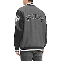 Men's Tommy Hilfiger  Heather Gray/Black Buffalo Bills Gunner Full-Zip Varsity Jacket