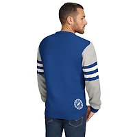 Men's Tommy Hilfiger Royal/Heather Gray Buffalo Bills Acrylic Crewneck Pullover Sweatshirt