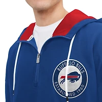 Sweat à capuche quart de zip Tommy Hilfiger Royal Buffalo Bills Aaron pour hommes