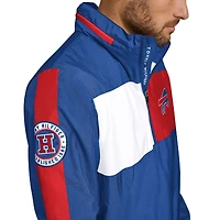Men's Tommy Hilfiger Royal Buffalo Bills Gael Lightweight Half-Zip Hoodie Jacket