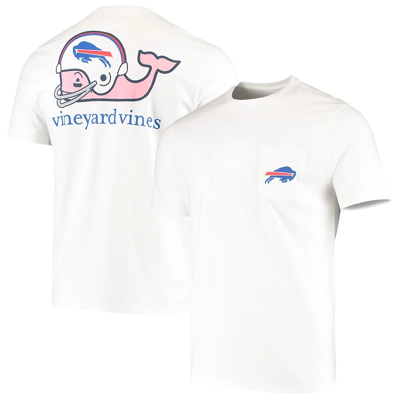T-shirt pour homme avec casque Vineyard Vines Buffalo Bills Big & Tall blanc