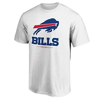 Men's  White Buffalo Bills Team Lockup T-Shirt