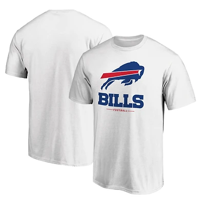 Men's  White Buffalo Bills Team Lockup T-Shirt