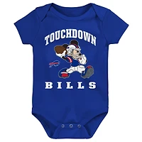 Newborn & Infant Buffalo Bills 3-Peat 3-Pack Bodysuit Set