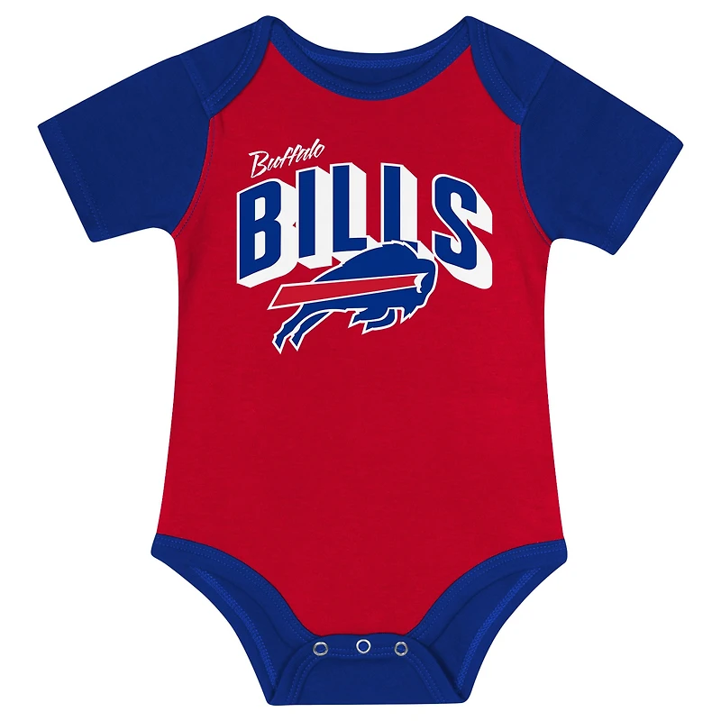 Newborn & Infant Buffalo Bills Dynamic Duo Bodysuit, Bib Knit Hat Set