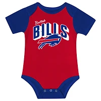 Newborn & Infant Buffalo Bills Dynamic Duo Bodysuit, Bib Knit Hat Set