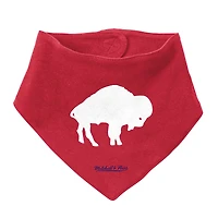 Nouveau-né et nourrisson Mitchell & Ness Rouge/Royal Buffalo Bills Throwback Big Score Ensemble body, bavoir chaussons