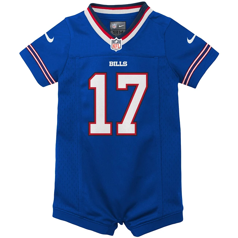 Nike Josh Allen Royal Buffalo Bills Barboteuse en jersey pour nouveau-né et nourrisson
