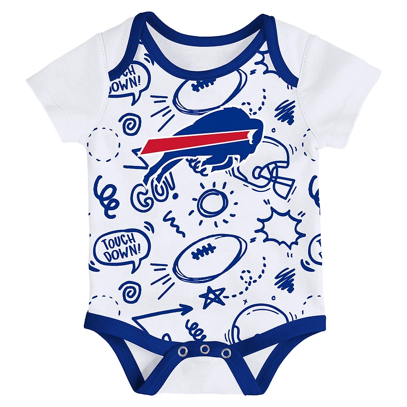 Newborn Outerstuff Buffalo Bills All Day Play Three-Piece Bodysuit Set