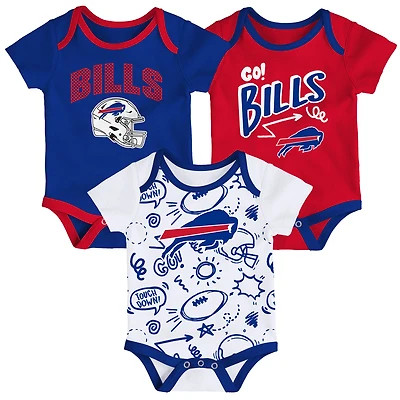 Newborn Outerstuff Buffalo Bills All Day Play Three-Piece Bodysuit Set