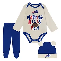 V114013 Bills 000 NFL Ensemble de 3 pièces Creeper Little Champ KIDINFSEC HK1N1FH98_000_BIL