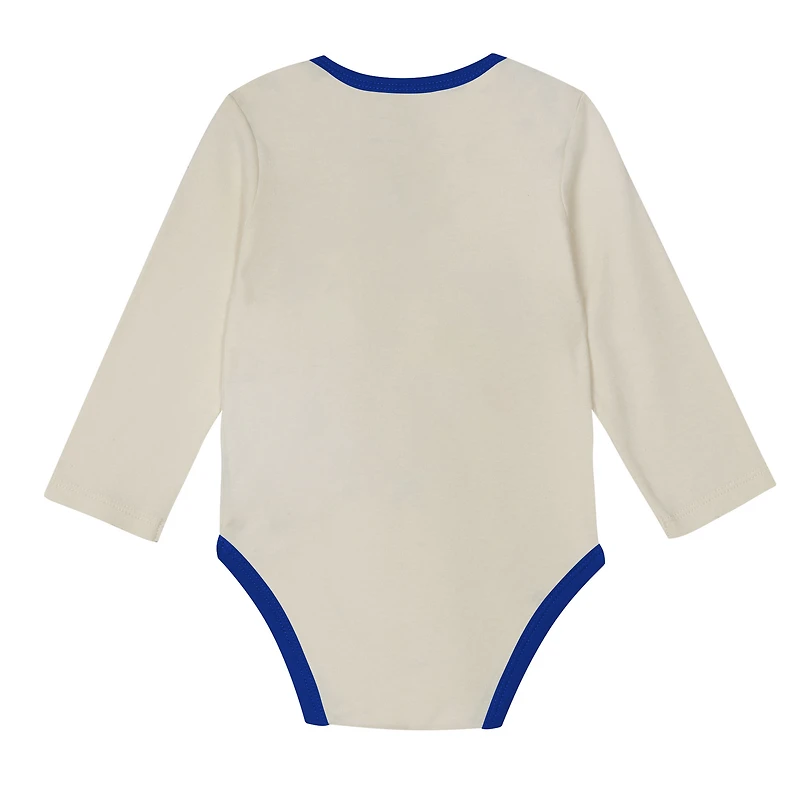 Newborn Outerstuff Royal Buffalo Bills Little Champ Three-Piece Long Sleeve Bodysuit, Pants and Cuffed Hat Set