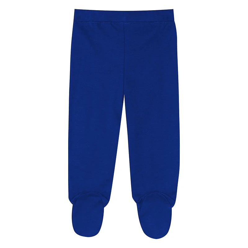 Newborn Outerstuff Royal Buffalo Bills Little Champ Three-Piece Long Sleeve Bodysuit, Pants and Cuffed Hat Set