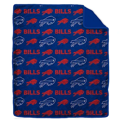 Pegasus Buffalo Bills Tonal Wordmark 60" x 70" Faux Fur Blanket