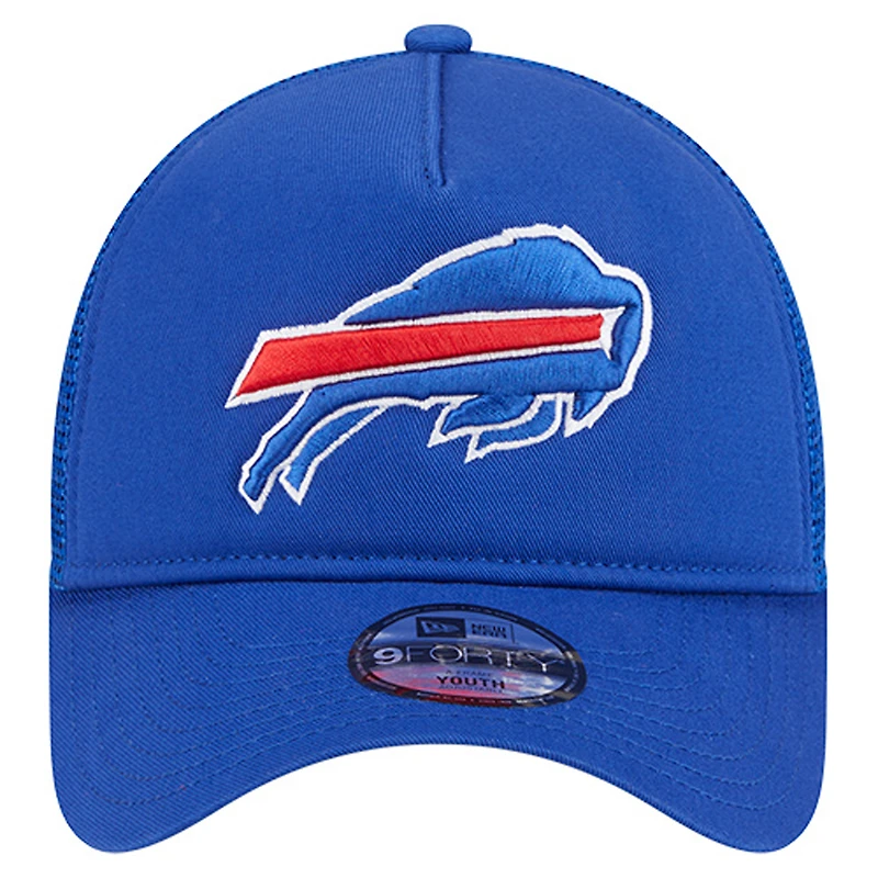 Casquette ajustable New Era Royal Buffalo Bills Main A-Frame 9FORTY pour enfants d'âge préscolaire