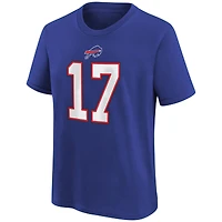Preschool Nike Josh Allen Royal Buffalo Bills Player Name & Number T-Shirt
