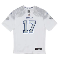 Maillot Nike Josh Allen blanc de la collection Rivalries 2025 pour enfants d'âge préscolaire