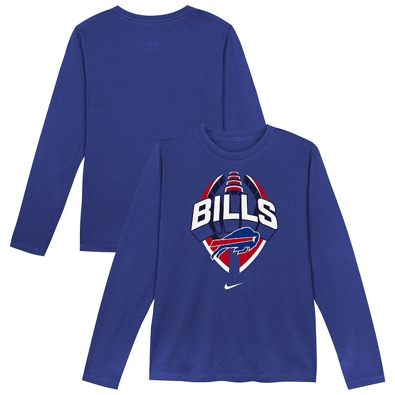 Preschool Nike  Royal Buffalo Bills Primetime Legend Icon Long Sleeve Performance T-Shirt