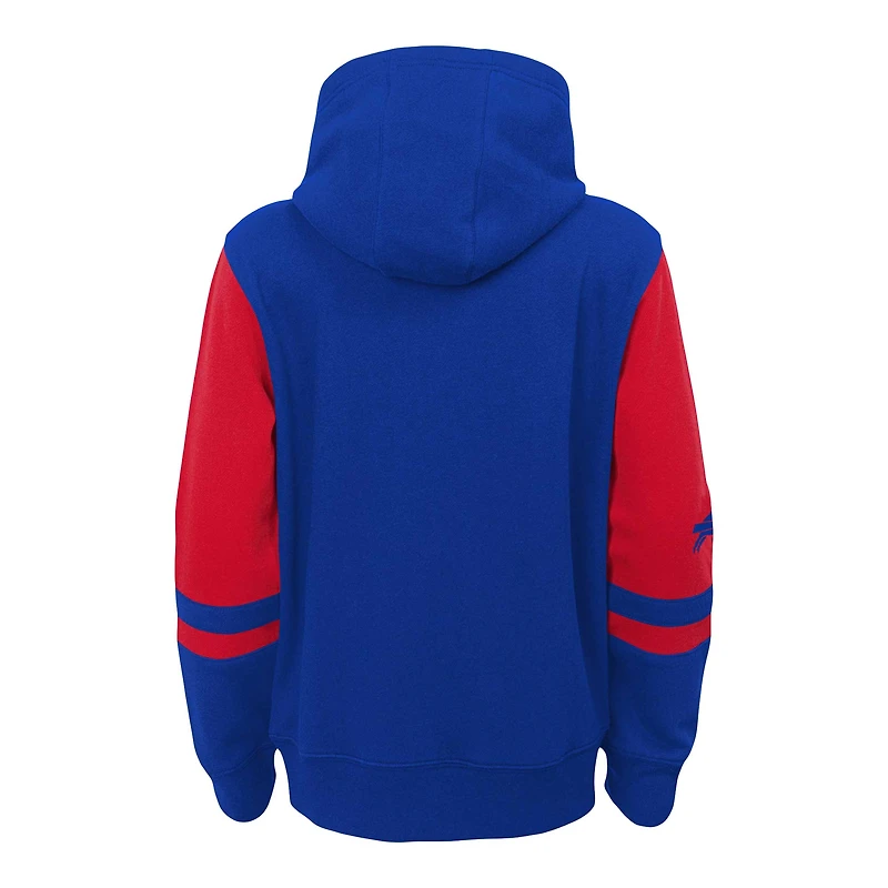 Sweat à capuche entièrement zippé pour enfants Royal Buffalo Bills Stadium préscolaire