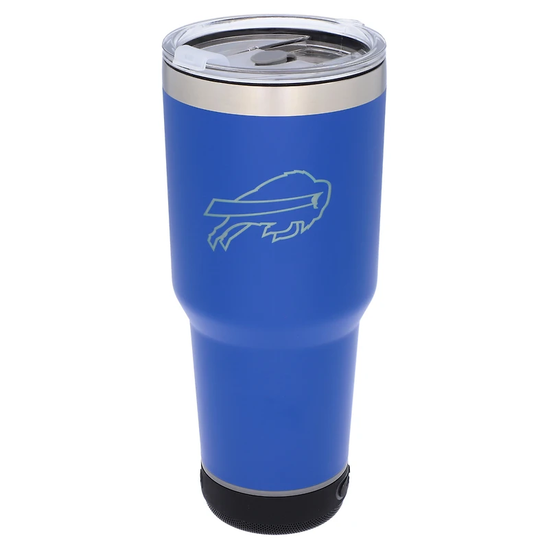 The Memory Company Bills de Buffalo 30oz. Gobelet Bluetooth LED en acier inoxydable