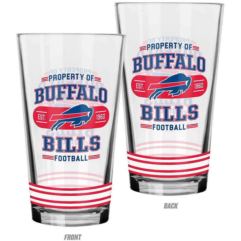 The Sports Vault Buffalo Bills Lot de 2 verres à mélanger
