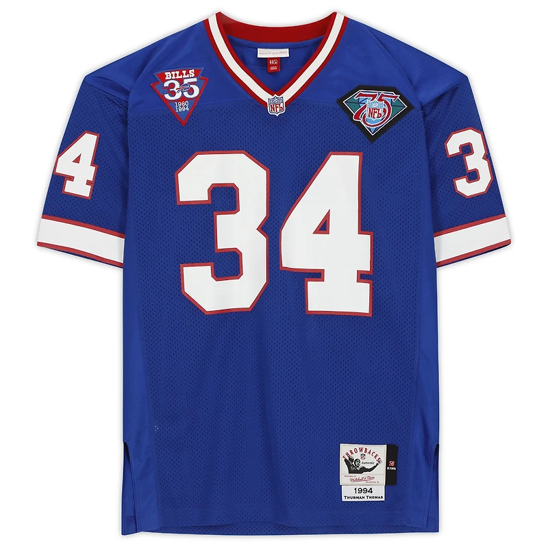 Thurman Thomas Buffalo Bills Autographed Blue Mitchell & Ness Authentic Jersey with "HOF 2007" Inscription