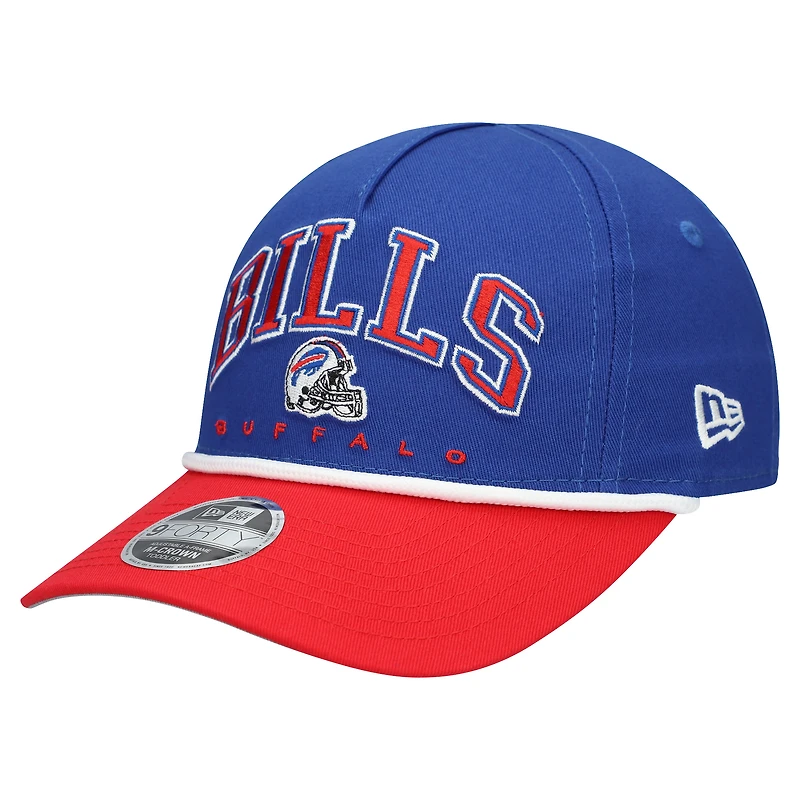 Casquette ajustable New Era Royal/Red Buffalo Bills Arch COOLERA 9FORTY A-Frame pour tout-petit