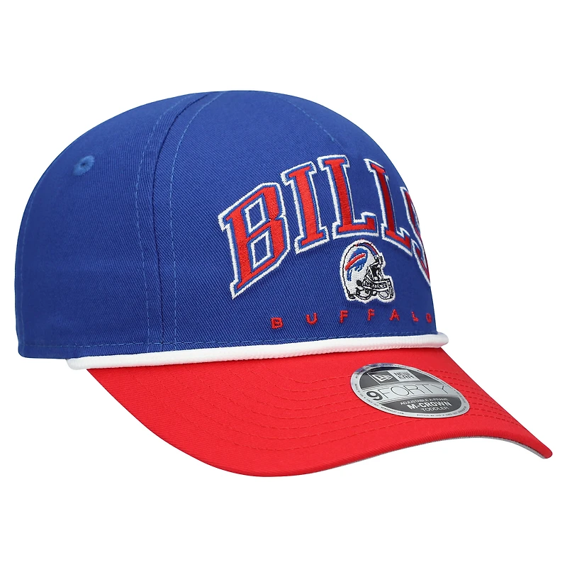 Toddler New Era  Royal/Red Buffalo Bills  Arch COOLERA 9FORTY A-Frame Adjustable Hat