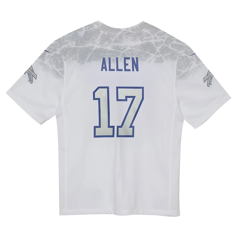 Maillot Nike Josh Allen blanc Buffalo Bills 2025 Rivalries Collection Game pour tout-petit