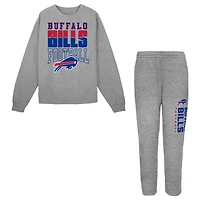 Toddler Outerstuff  Heather Gray Buffalo Bills Crewneck Sweatshirt & Pants Set