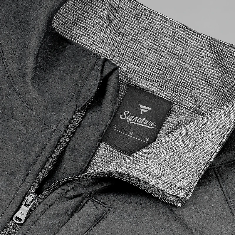 Unisex Fanatics Black/Heather Gray Buffalo Bills Front Office Tonal Full-Zip Jacket