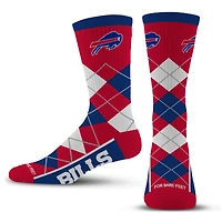 Unisex For Bare Feet  Buffalo Bills Argyle Fyre Crew Socks